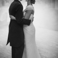 Black and White Photo of first dance